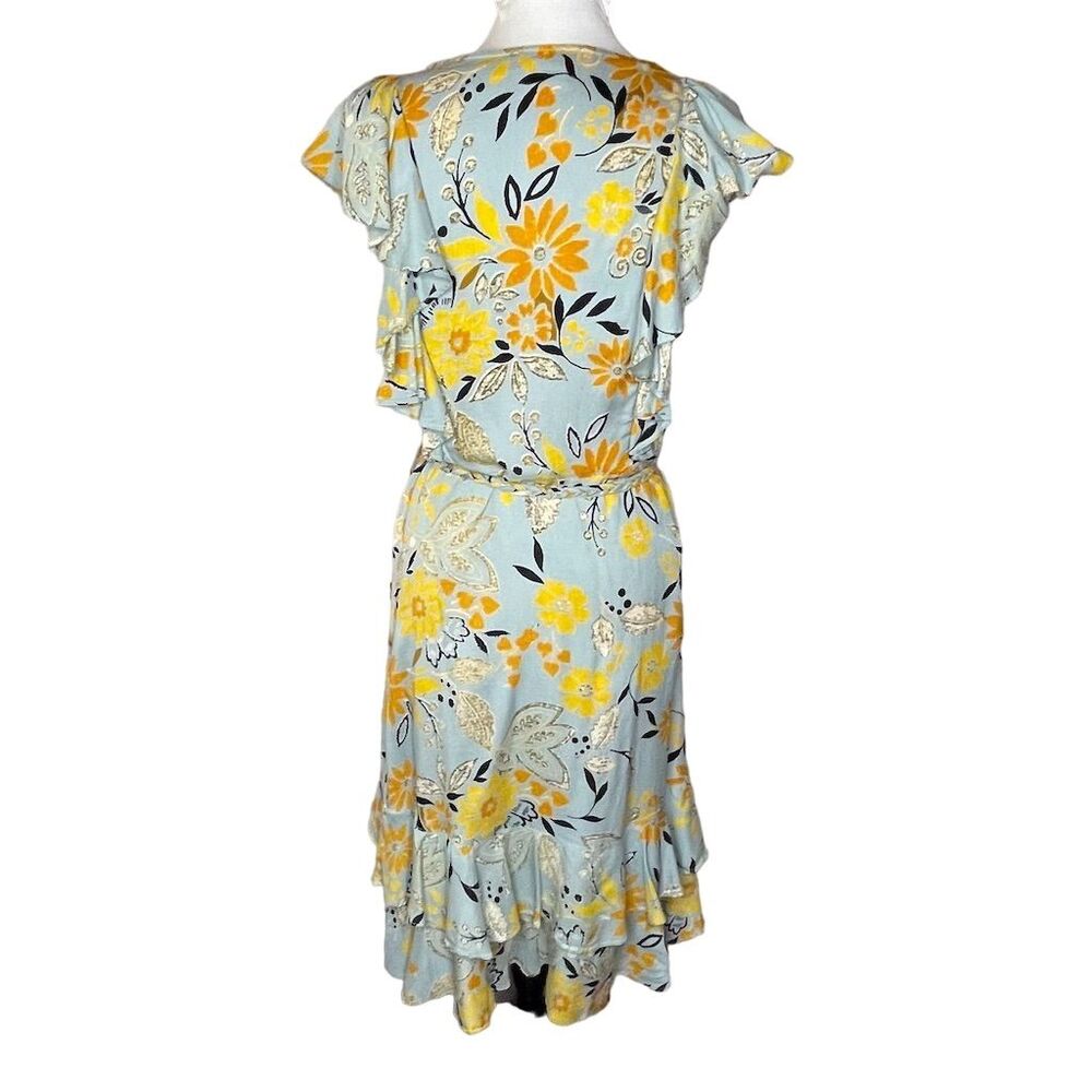 Sky and Sand Women's Floral Flutter Sleeve Dress Size S Multicolor - Picture 5 of 10